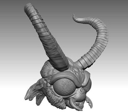 custom head - hellroach mezco hellboy gomez insect assassin devil games toys 3d print model - Mito3D