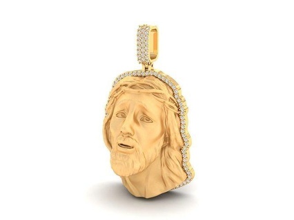 özel isa kolye 3d Yazdır model baş madalyon Rahatlama Vesika İsa Tanrı dini mücevher heykel çapraz Katolik Sanat heykeller takı cad 3d print model - Mito3D