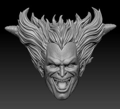 custom mephisto headsculpt marvel ghost rider devil games toys 3d print model - Mito3D