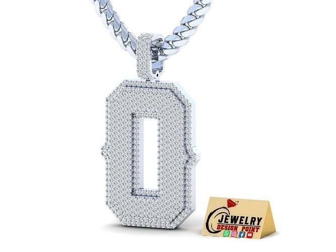 personalizzato pendente strato lettere corsivo alfabeti lettera tono ciondoli gioielleria personalizzate diamante pendnat alfabeto 3D print model - Mito3D