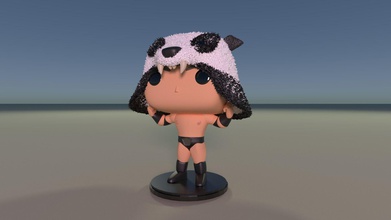 Douane pop sammy Guevara Panda figure funko custompop funkocustompop Impression 3D DIY lutte ours Jeux jouets wwf 3d print model - Mito3D