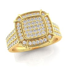 Benutzerdefiniert Ring 02 Gold leuchtenden druckbar Sterling Zubehörteil Luxus Mode Platin Juwel wertvoll Schmuck Diamant brillant Silber 3d print model - Mito3D