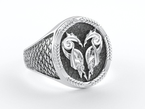 personnalisé chevalière bijoux 3d 3dring cad de l'anneau l'engagement imprimable d'argent composé la mode collection le sceau les anneaux dragon 3d print model - Mito3D