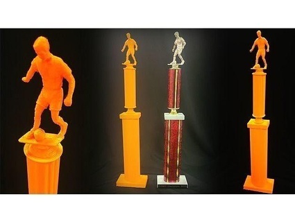 custom soccer trophy award sport football champion mvp medal champions gold art scans replicas 3d print model - Mito3D