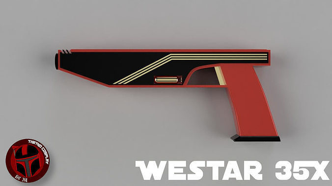 custom westar 35 blaster 3d print file star wars cosplay mandalorian mando diy hobby 3D print model - Mito3D