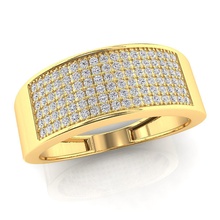 personalizado hombres anillo acero moda lujo brillante accesorio precioso cromo platino joyería joya oro diamante imprimible plata diamante zafiro pulsera arete anillos 3d print model - Mito3D
