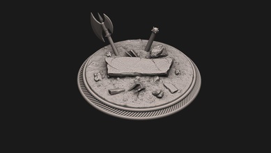 custome rubble base miniatures - figures version 01 games-toys baseminiatures wargame wargaming figure toy asscessories boardgame game rubblebase custom custombase couple character sculpt games toys accessories 3d print model - Mito3D