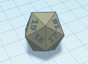 customizable blank 20 spindown d20 die dice dnd mtg magic life counter total sided games toys 3d print model - Mito3D