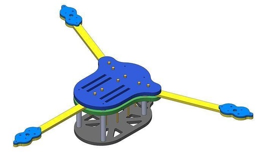 anpassbar fpv Rahmen Drohne DIY Quadcopter Hobby mechanisch Teile 3d print model - Mito3D