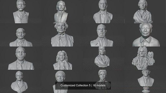 personalizzato collezione 5 hobbes Heidegger mao castro freud arte sculture 3d print model - Mito3D