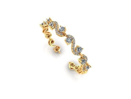 tagliare braccialetto diamante gioiello nozze Fidanzamento gioielleria stampabile squillare argento oro engagement moda sterlina bellezza cad pendente collana anelli braccialetti 3d print model - Mito3D