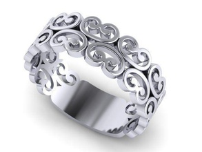 cortar estampado anillo 3djewelry canalla diamante compromiso joya oro joyería joyeria cera precioso versión impresa plata boda lujo regalo molienda anillos 3d print model - Mito3D