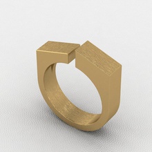 cut ring gold jewel 3dprint design jewelry rings 3d print model - Mito3D