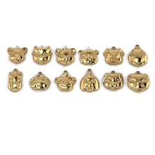 cute 12 chinese zodiac pendants gold silver printable platinum white gem fashion ring jewelry 3d print model - Mito3D