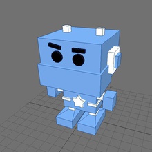 bonito 3d do robô jogos-brinquedos bot android dos desenhos animados droid robótica mecânico futuro robo miniaturas figurinhas jogos brinquedos de 3d print model - Mito3D
