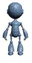 lindo androide cyborg tecnología robot personaje futuro mecánico cibernético juegos juguetes 3d print model - Mito3D