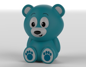 cute bear teddy animal precious character child fun kid games toys 3d print model - Mito3D