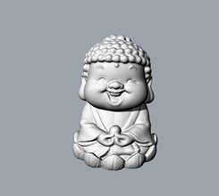 cute buddha animal characters game printable sculpture decorative goblin mage mesh electronic art illustration head wisdom retro people square science engineering 3d print model - Mito3D