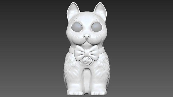 fofa gato 3d impressão pronto 3dprint animal brinquedo escultura presente arte esculturas 3d print model - Mito3D