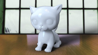 cute cat animal kitty miniatures kitten feline cats puss figurines pet puppy toys games 3d print model - Mito3D