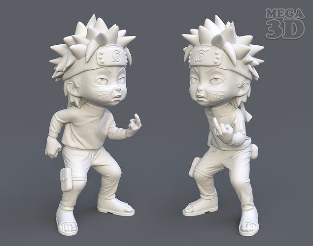 carina chibi naruto 02 statua fallimento anime manga carattere ninja figura gioco giocattoli miniature Giochi 3D print model - Mito3D