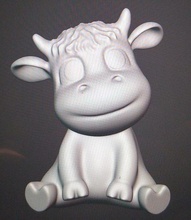 carina mucca piccola giocattolo Giochi giocattoli 3d print model - Mito3D