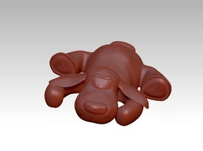 fofa cão animal engraçado imprimível brinquedo jogos brinquedos cachorro filhote jovem beagle animais mamífero desenho animado natureza 3d print model - Mito3D