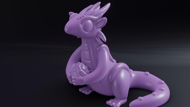 mignonne dragon 01 enfants enfant magique jouet Jeu créature Jeux jouets 3d print model - Mito3D