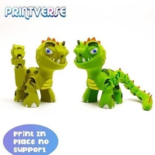 cute flexible dino articulated toy game toon plastic fun kid lego baby play child cartoon teddy games toys 3d print model - Mito3D