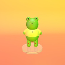 cute frog toy fun character doll cartoon nature games toys 3d print model - Mito3D