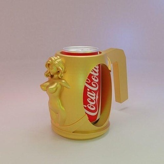 fofa menina Cerveja Stein suporte acolhedor coozie koozie suave bebida casa cozinha jantar 3d print model - Mito3D