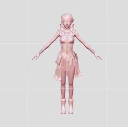 fofa menina desenho animado jogos mulher personagem adolescente criança fêmea humano Adolescência jovem aluna estudante arte esculturas 3D print model - Mito3D