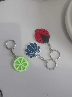 cute keychain ladybud key chain 3dprint orange fruit shell fashion 3d print model - Mito3D