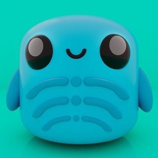 cute little blob monster 04 3d model 3dprinting 3dart toy smile turquoise design creature art symbol isolated fun white feeling image games toys 3d print model - Mito3D