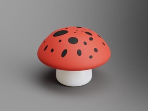 cute mushroom lamp design toy kid nature toon hobby diy electronics fungi electronic 3dprint 3d print model - Mito3D