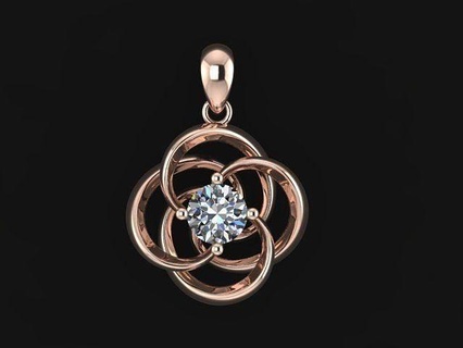 cute pendant 10 gold jewelry diamond gem pendants 3d print model - Mito3D