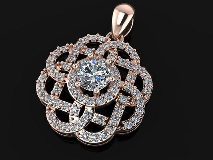 cute pendant 11 jewel jewellery necklace gem gold silver free jewelry pendants 3d print model - Mito3D