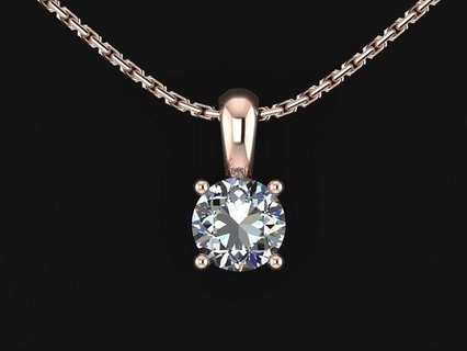 fofa pingente 15 diamante jóias colar gema prata ouro joalheria pingentes 3d print model - Mito3D