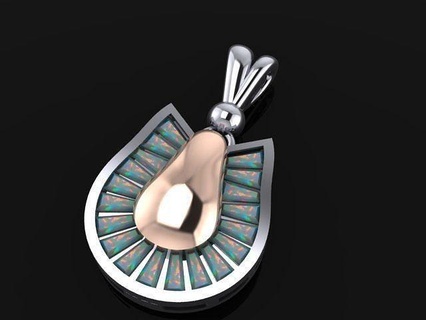 cute pendant pendants gold silver fashion jewelry 3d print model - Mito3D