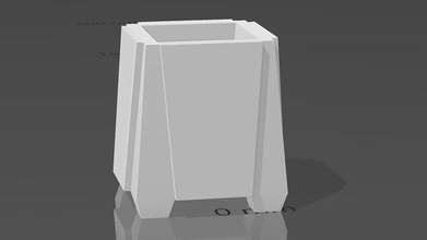 niedlich Topf Gesicht Speicherung Sachen Illustration Kunst Container Quadrat Box Design gestalten Paket Haus Zubehör 3d print model - Mito3D