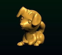 cute puppy dog animal mammal pet toy 3dprint sculpture deco cartoon nature games toys 3d print model - Mito3D