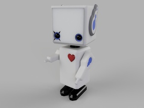 robot lindo muchacho el carácter cuerpo hombre scifi de juguete art mecánica regalo la decoración estatuilla juegos deco lego estatua los juguetes 3d print model - Mito3D