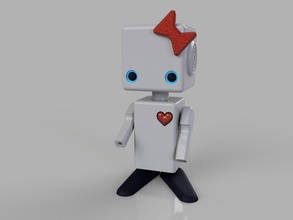robot mignon de scifi le jouet art sci fi gratuite cadeau decoreation déco jeune fille rétro lego caractère femme figurine la statue l'avenir jeux les jouets 3d print model - Mito3D