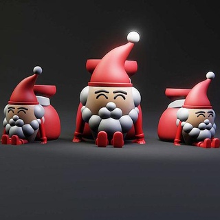 cute santa claus multipurpose holder clause autamata automaton christmas house accessories 3d print model - Mito3D