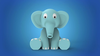 cute sitting baby elephant toy child character doll teddy cuteelephant art kid games toys 3d print model - Mito3D