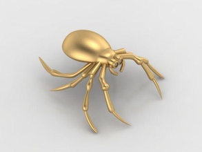 lindo araña colgante de la impresión 3d modelo joyería oro el collar imprimible plata blanco amarillo cnc los insectos adorable lucas colgantes 3d print model - Mito3D