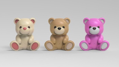 cute teddy bear sd card storage stl sdcard gift xmas snow diy figurine desktop hobby 3d print model - Mito3D