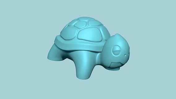 cute turtle miniature - stl printable decoration creative decor decorative old fun funny special gift animal home house 3d print model - Mito3D