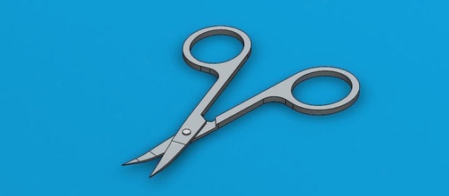 cuticle scissors solidworks cutter 2018 art 3d print model - Mito3D