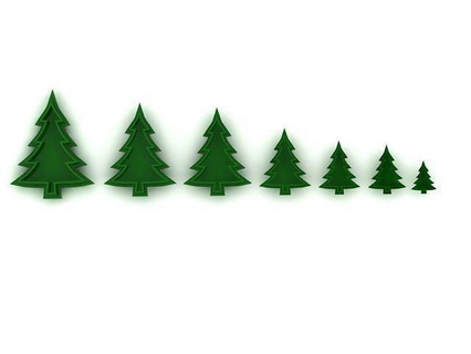 taglierina albero Natale arte design simbolo più carino coglione illustrazione 3d print model - Mito3D
